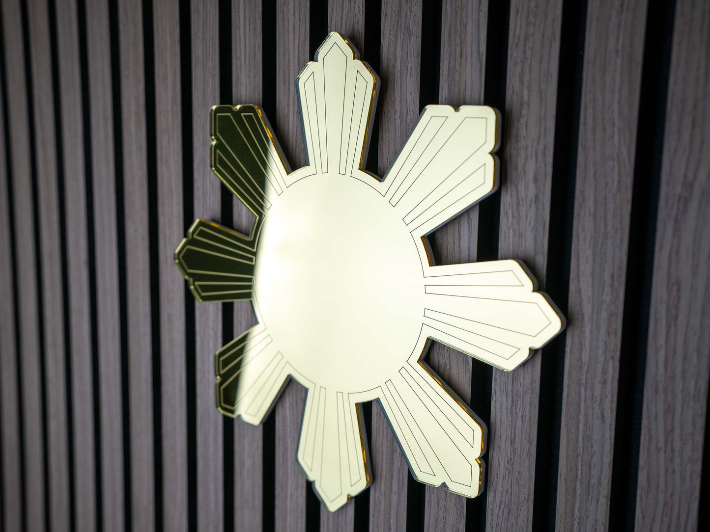 Mirrored Filipino Sun Araw Wall Art
