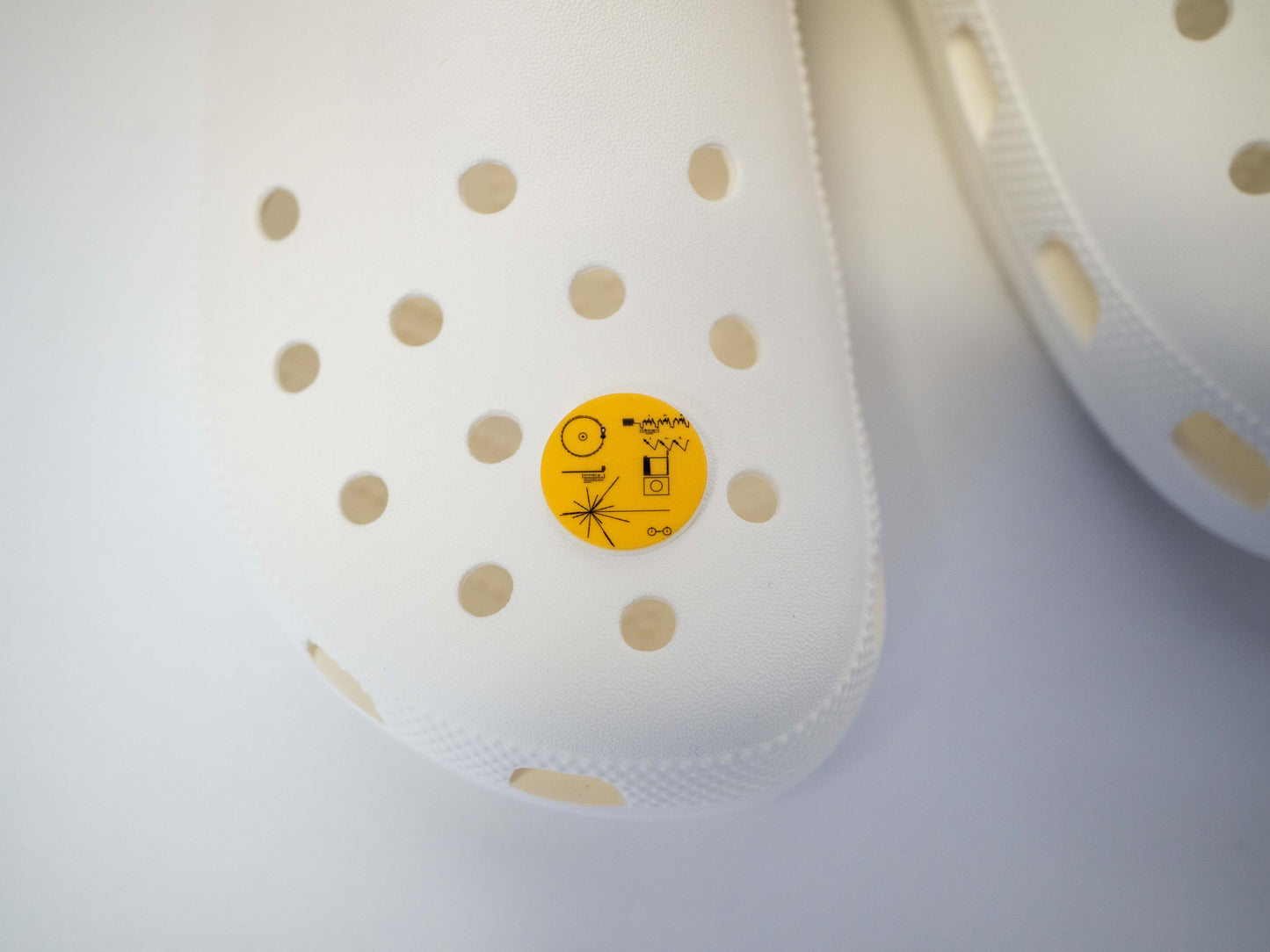 Voyager Golden Record Croc Charm Jibbitz Style & Keychain
