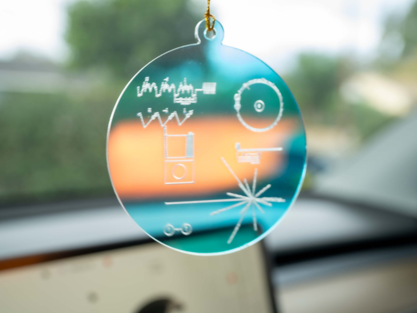 Voyager Golden Record Ornament In Iridescent Colorway