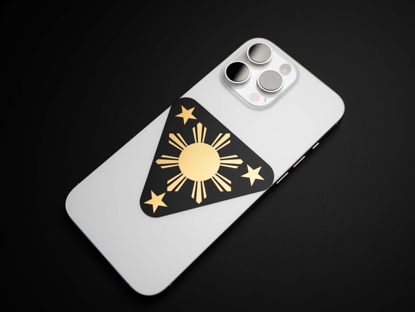 Filipino Sun Araw Themed Sticker Decal (4-Pack) in Premium Gold Foil [FREE SHIPPING!]