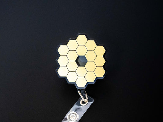 James Webb Space Telescope Metallic Retractable Badge Holder Reel