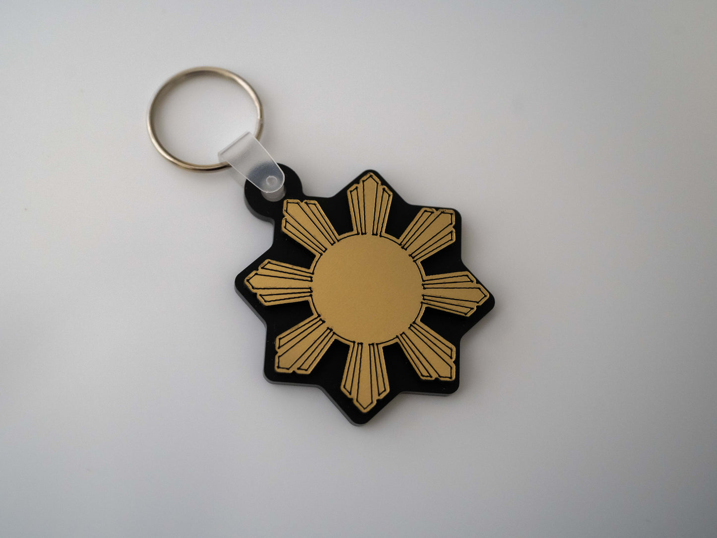 Metallic Gold Filipino Sun Araw  Key Chain