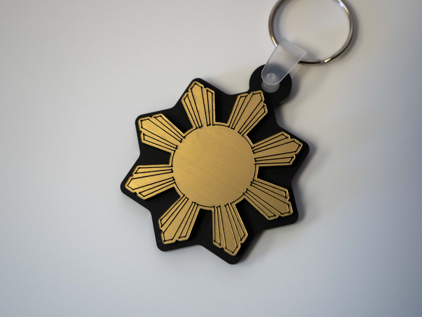 Metallic Gold Filipino Sun Araw  Key Chain