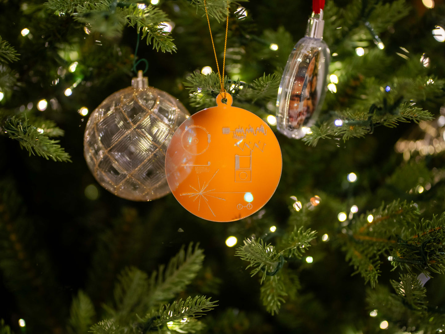 Voyager Golden Record Ornament In Iridescent Colorway