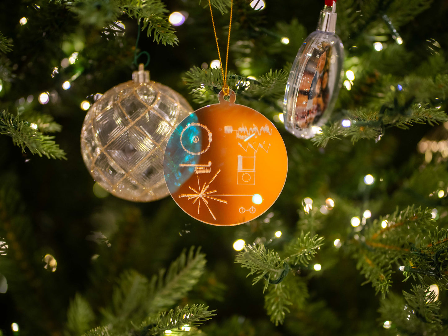 Voyager Golden Record Ornament In Iridescent Colorway