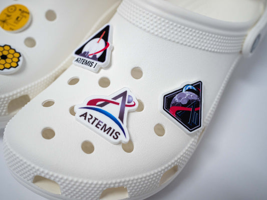 Artemis Mission Croc Charms (Jibbitz Style) & Keychains | Artemis I II NASA Badge Collection