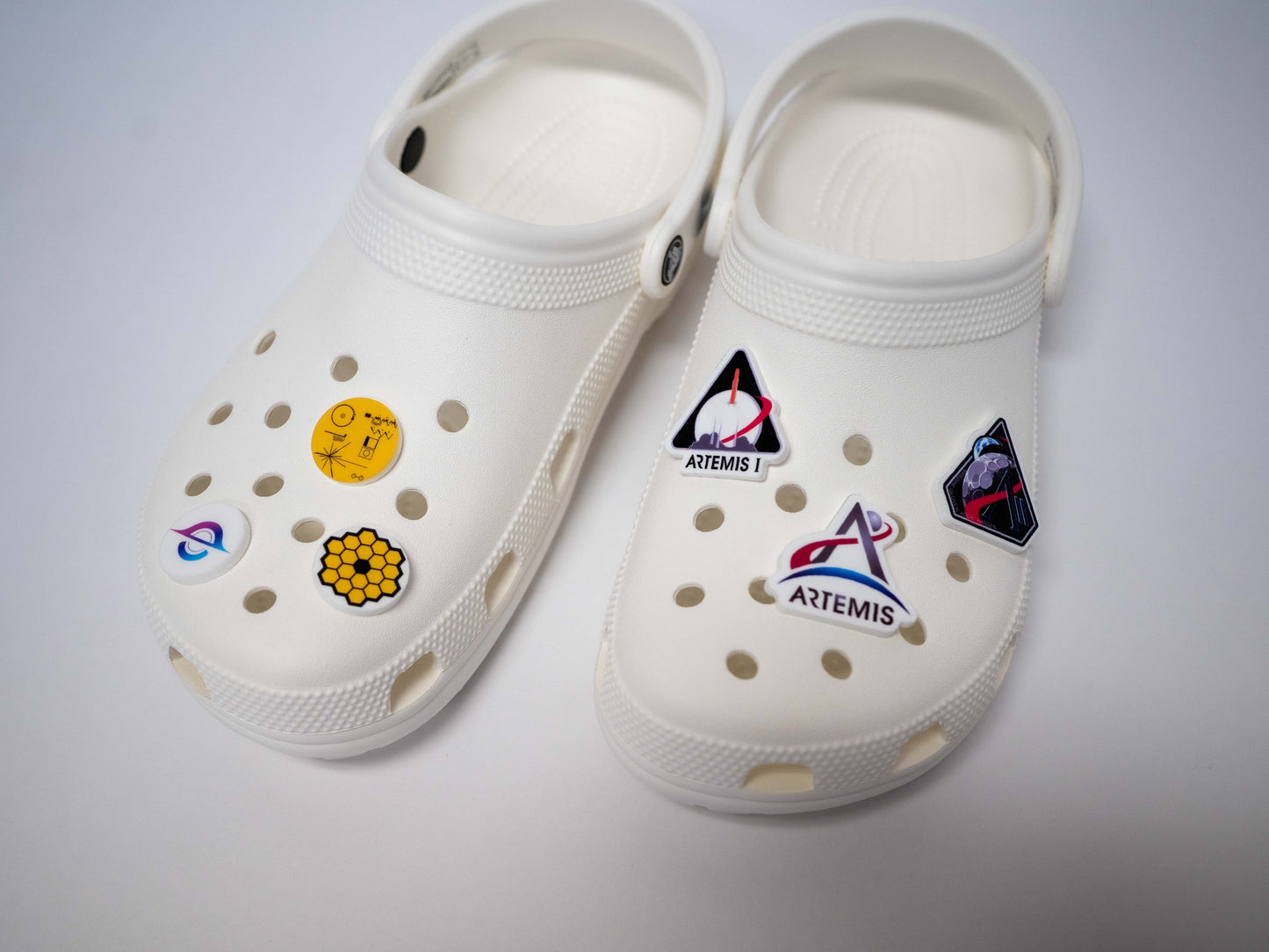 Artemis Mission Croc Charms (Jibbitz Style) & Keychains | Artemis I II NASA Badge Collection