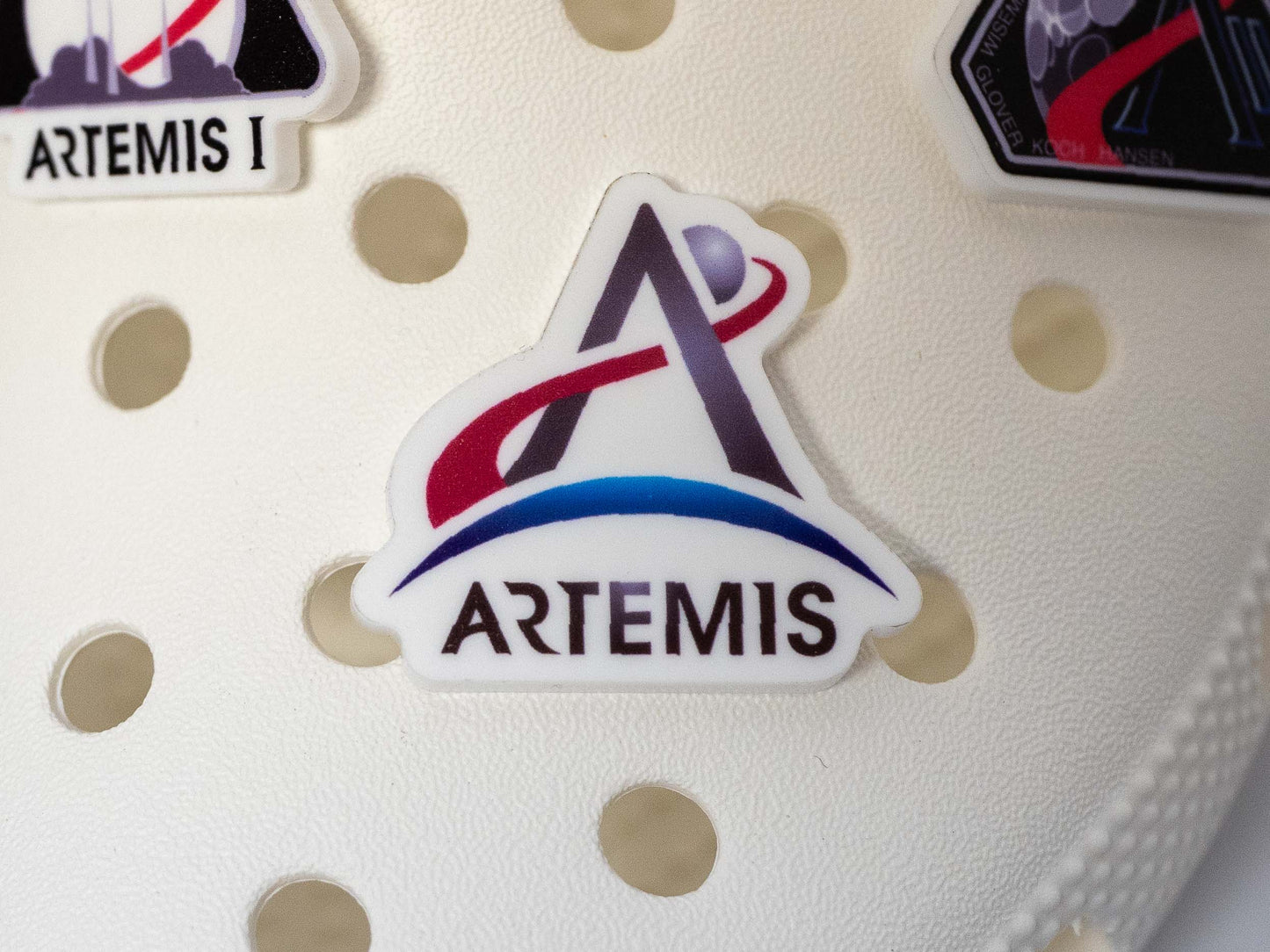 Artemis Mission Croc Charms (Jibbitz Style) & Keychains | Artemis I II NASA Badge Collection