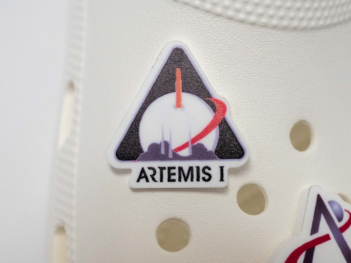 Artemis Mission Croc Charms (Jibbitz Style) & Keychains | Artemis I II NASA Badge Collection