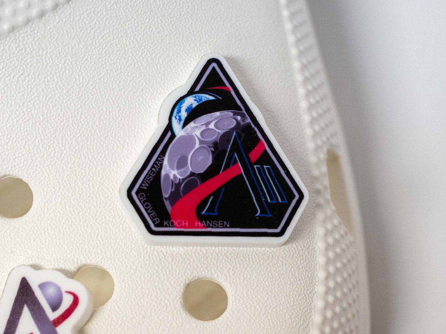 Artemis Mission Croc Charms (Jibbitz Style) & Keychains | Artemis I II NASA Badge Collection