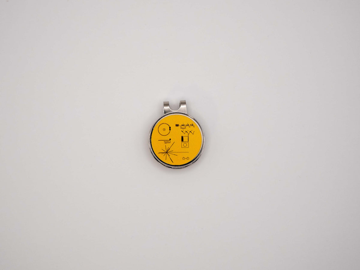 Voyager Golden Record Golf Ball Marker with Magnetic Hat Clip