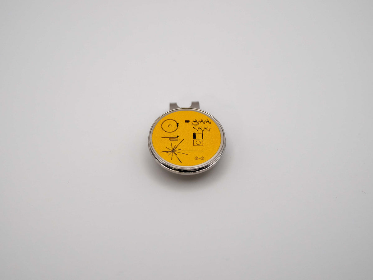 Voyager Golden Record Golf Ball Marker with Magnetic Hat Clip