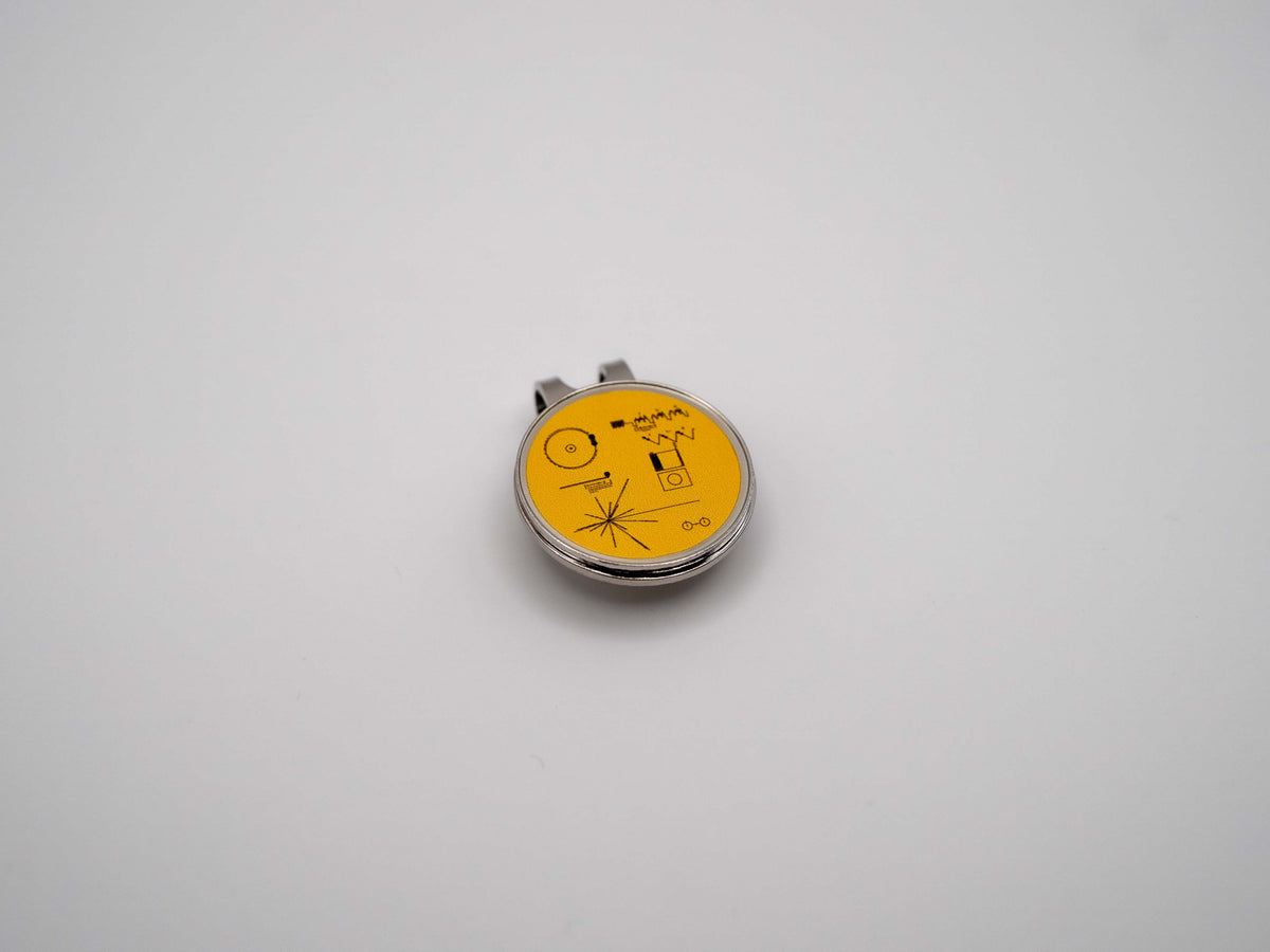 Voyager Golden Record Golf Ball Marker with Magnetic Hat Clip