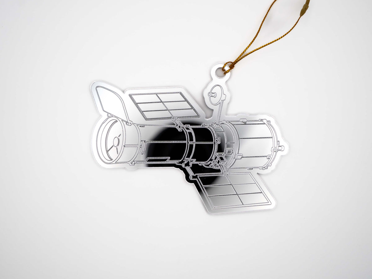Hubble Space Telescope  Mirrored Christmas Ornament