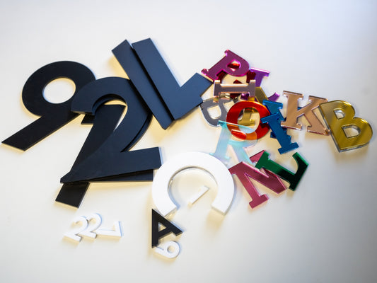 Custom Acrylic Letters, Numbers & Symbols – Clear, Matte, or Mirror Finish