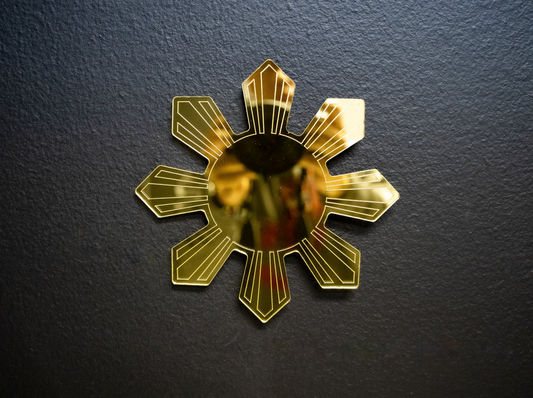 Mirrored Filipino Sun Araw Wall Art