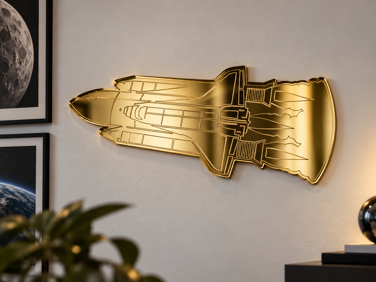 Space Shuttle Mirrored Wall Art