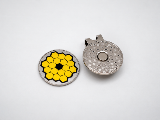 James Webb Space Telescope (JWST) Golf Ball Marker with Magnetic Hat Clip
