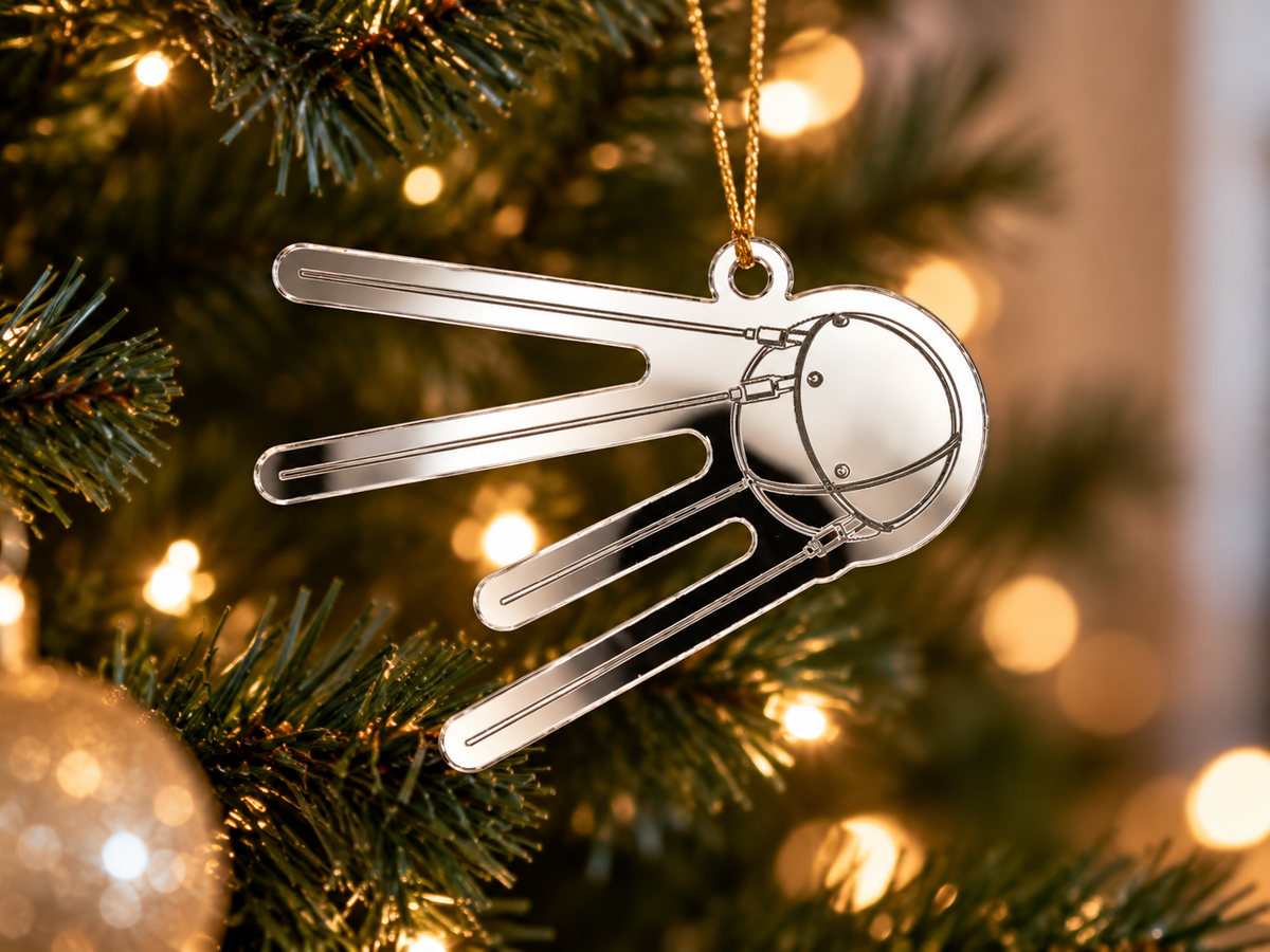 Sputnik 1 Christmas Mirrored Ornament